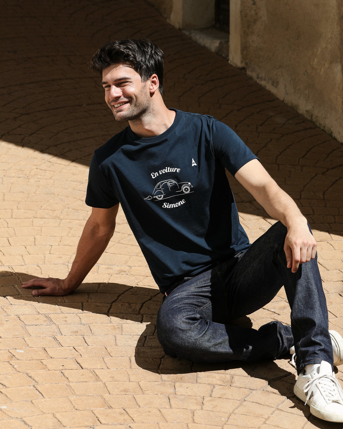 T-shirt homme coton bio | En voiture Simone