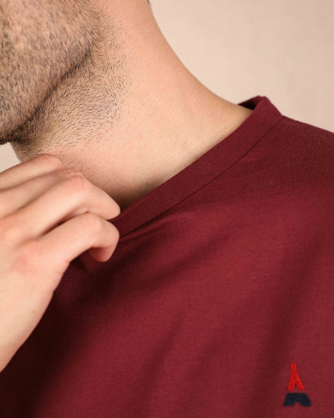 T-SHIRT HOMME BORDEAUX - COTON BIO