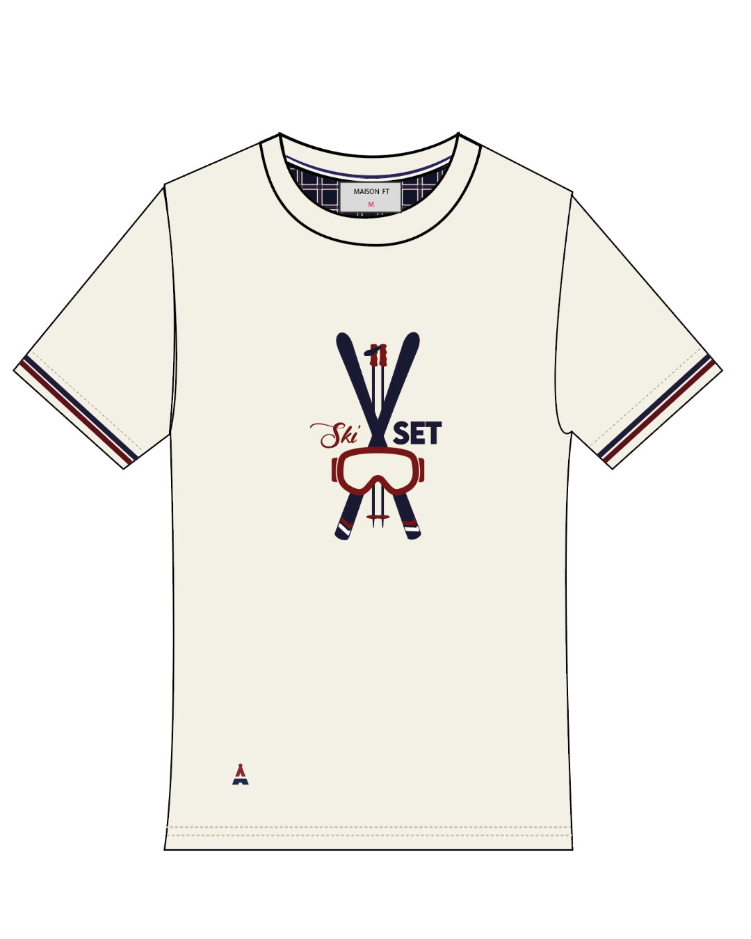 T-SHIRT SKI SET CRÈME | COTON BIO | PRÉCOMMANDE