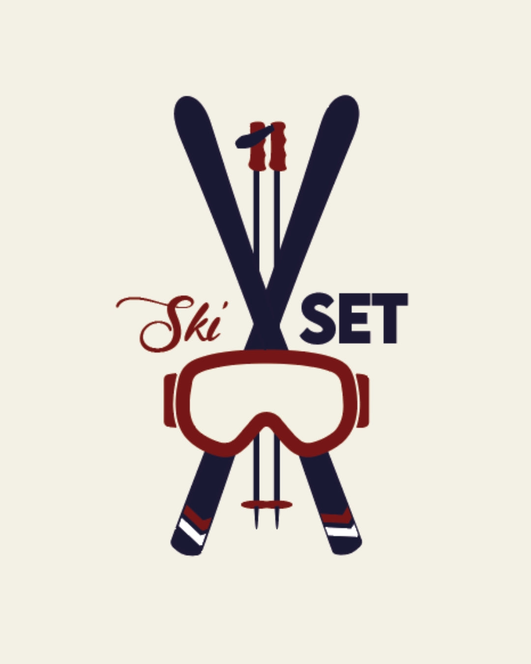 T-SHIRT SKI SET CRÈME | COTON BIO | PRÉCOMMANDE