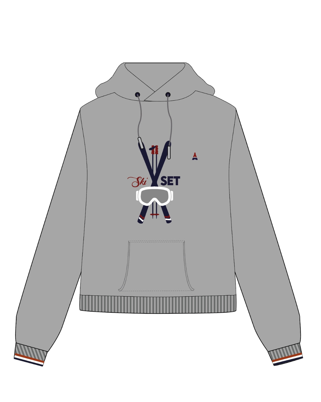 HOODIE SKI SET GRIS | COTON BIO | PRÉCOMMANDE