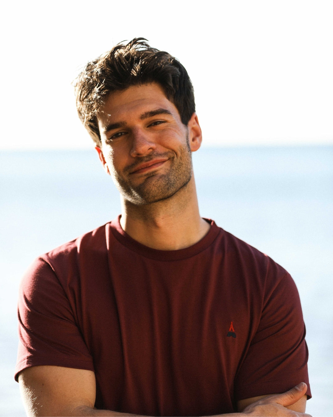 T-SHIRT HOMME BORDEAUX - COTON BIO