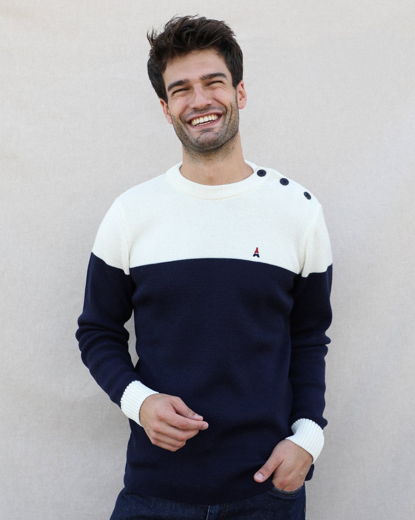 Pull homme Made in France | Martin Bicolore