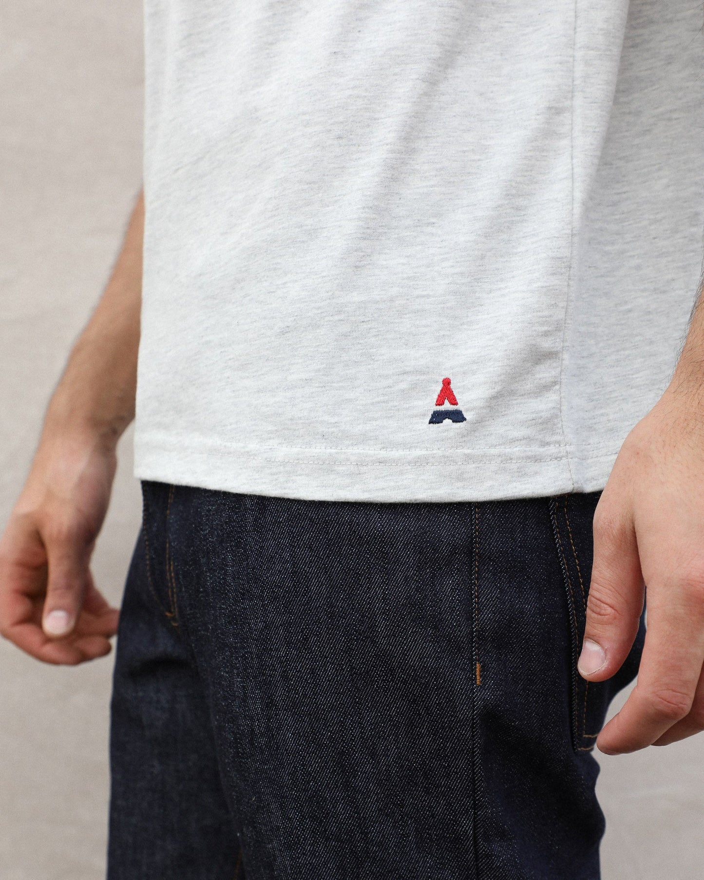 T-shirt homme coton bio | Skyline gris | Maison FT x Ville de Lyon
