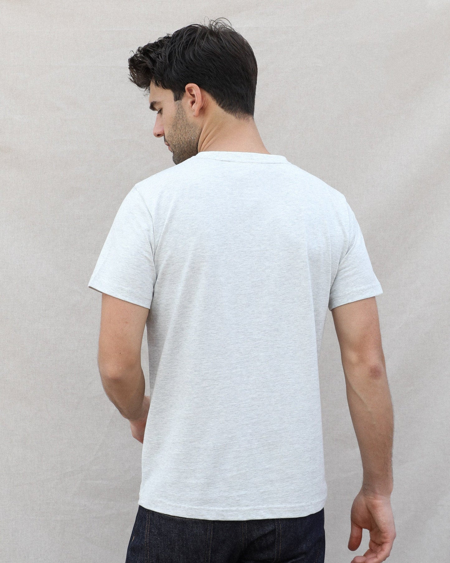 T-shirt homme coton bio | Skyline gris | Maison FT x Ville de Lyon