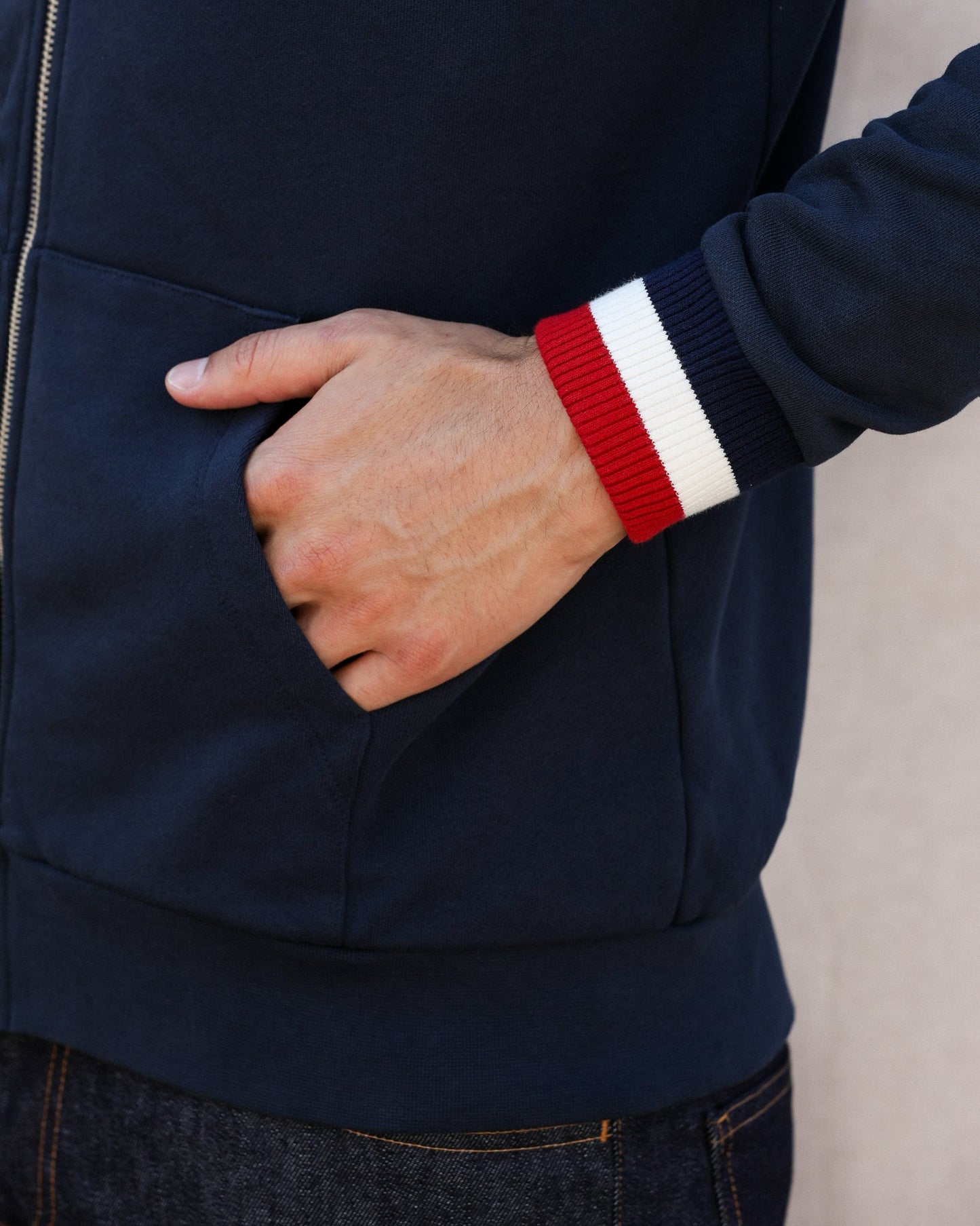 Veste zippé à capuche coton bio | Marius