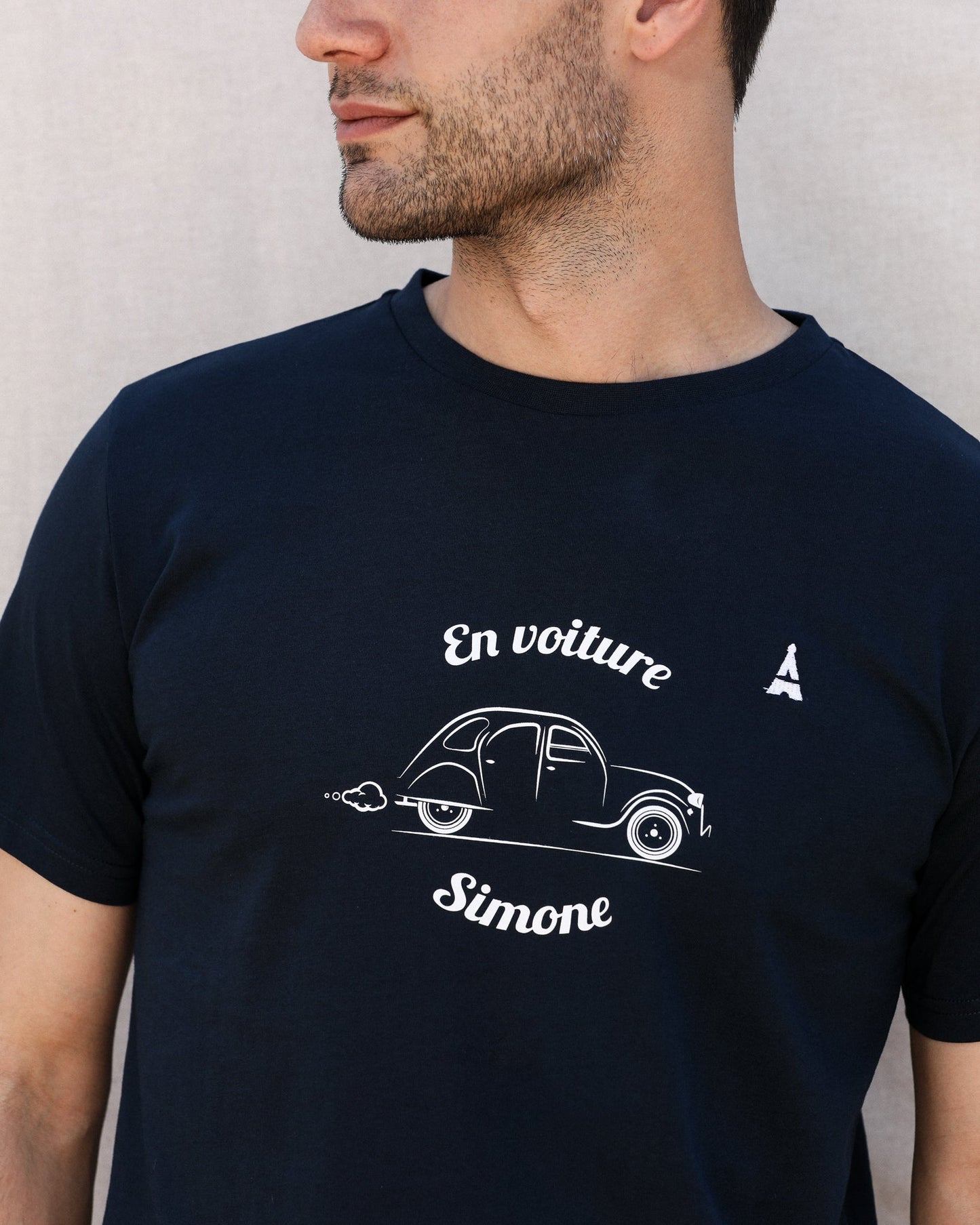 T-shirt homme coton bio | En voiture Simone