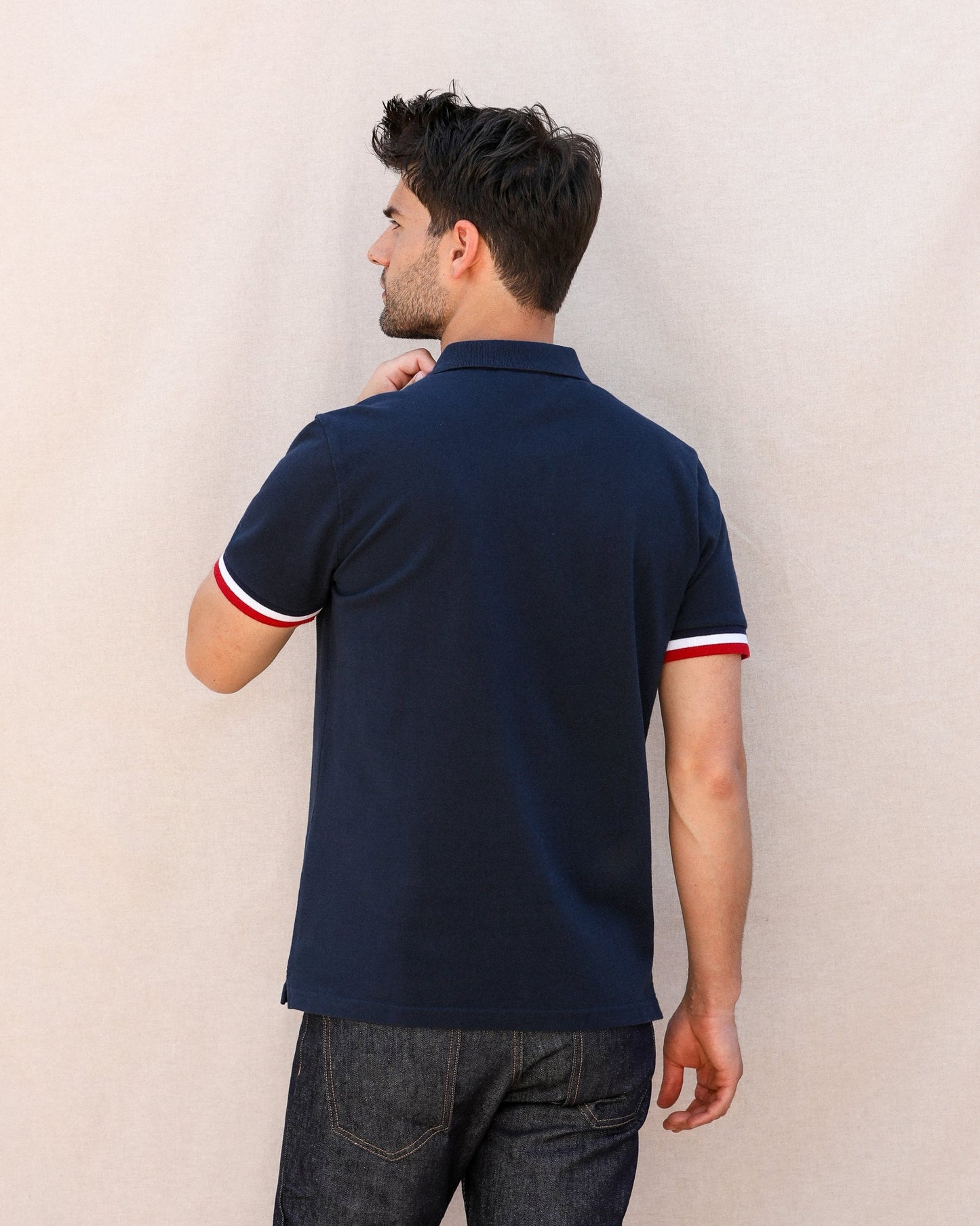 Polo Coton Bio Marine & Blanc | Paul