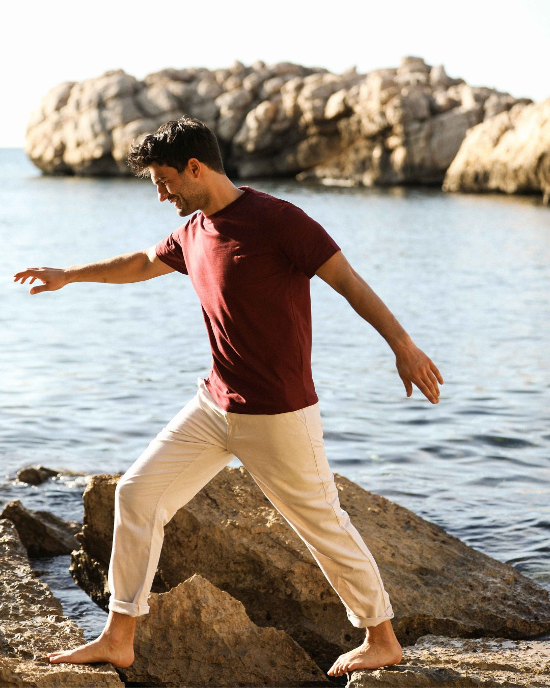 T-SHIRT HOMME BORDEAUX - COTON BIO