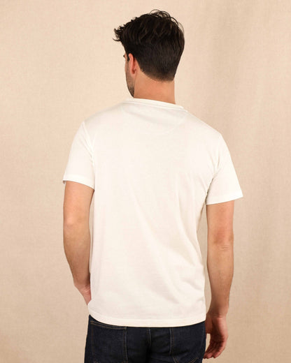 T-SHIRT HOMME BLANC CRÈME - COTON BIO