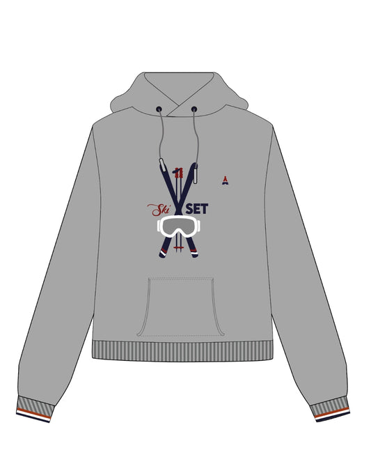 HOODIE SKI SET GRIS | COTON BIO | PRÉCOMMANDE