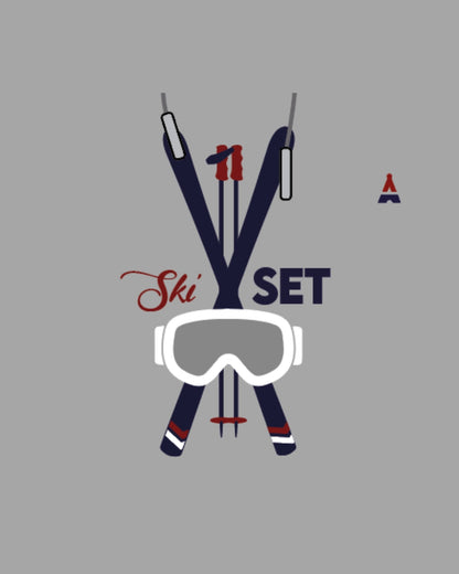HOODIE SKI SET GRIS | COTON BIO | PRÉCOMMANDE