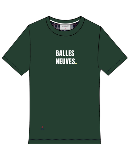 T-SHIRT BALLES NEUVES VERT | COTON BIO | PRÉCOMMANDE