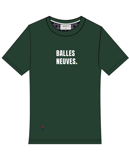 T-SHIRT BALLES NEUVES VERT | COTON BIO | PRÉCOMMANDE