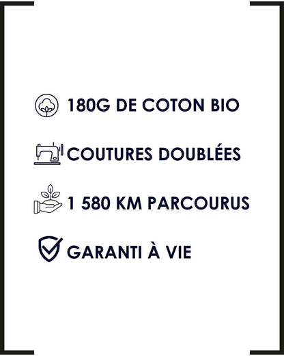 caractéristiques t-shirt bleu maison ft