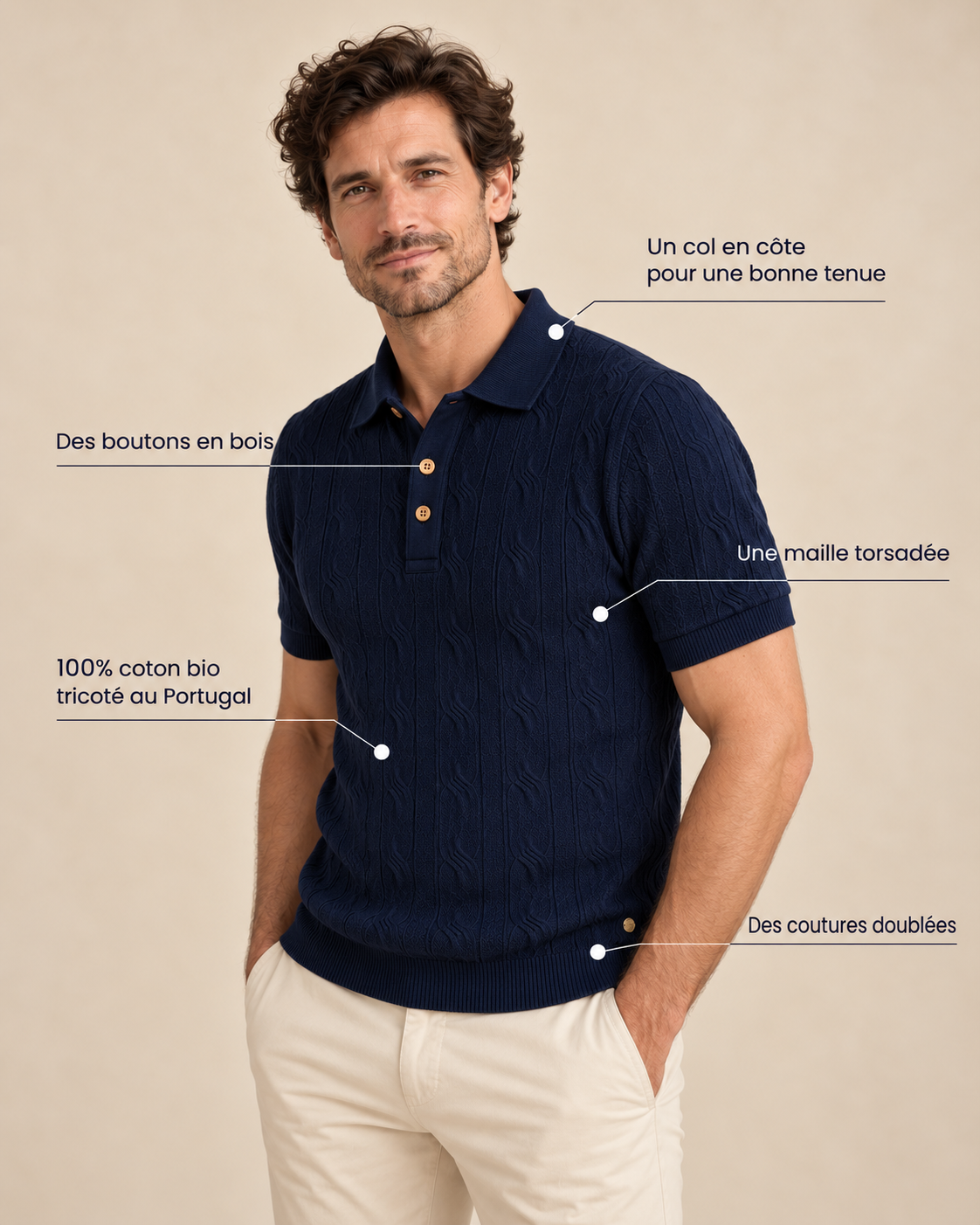 POLO TRICOT ARMAND | COTON BIO