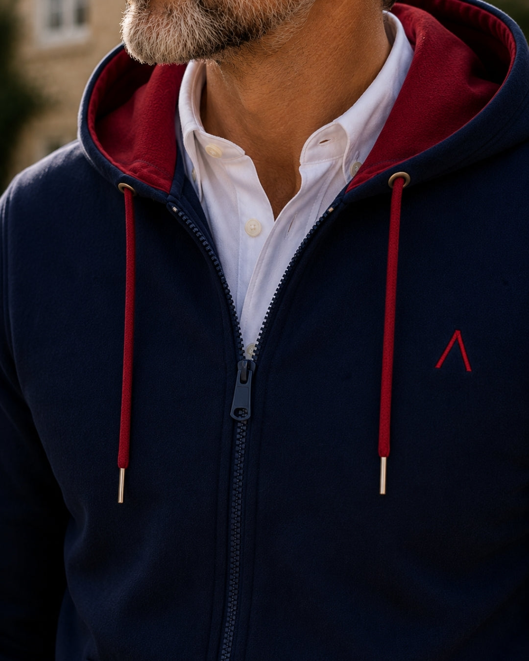 Veste_zippee_homme_-_bleu_marine_-_coton_bio_-_maison_ft_-_detail_cordon