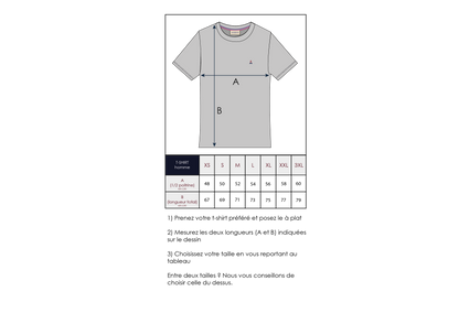 guide taille t-shirt blanc apéro