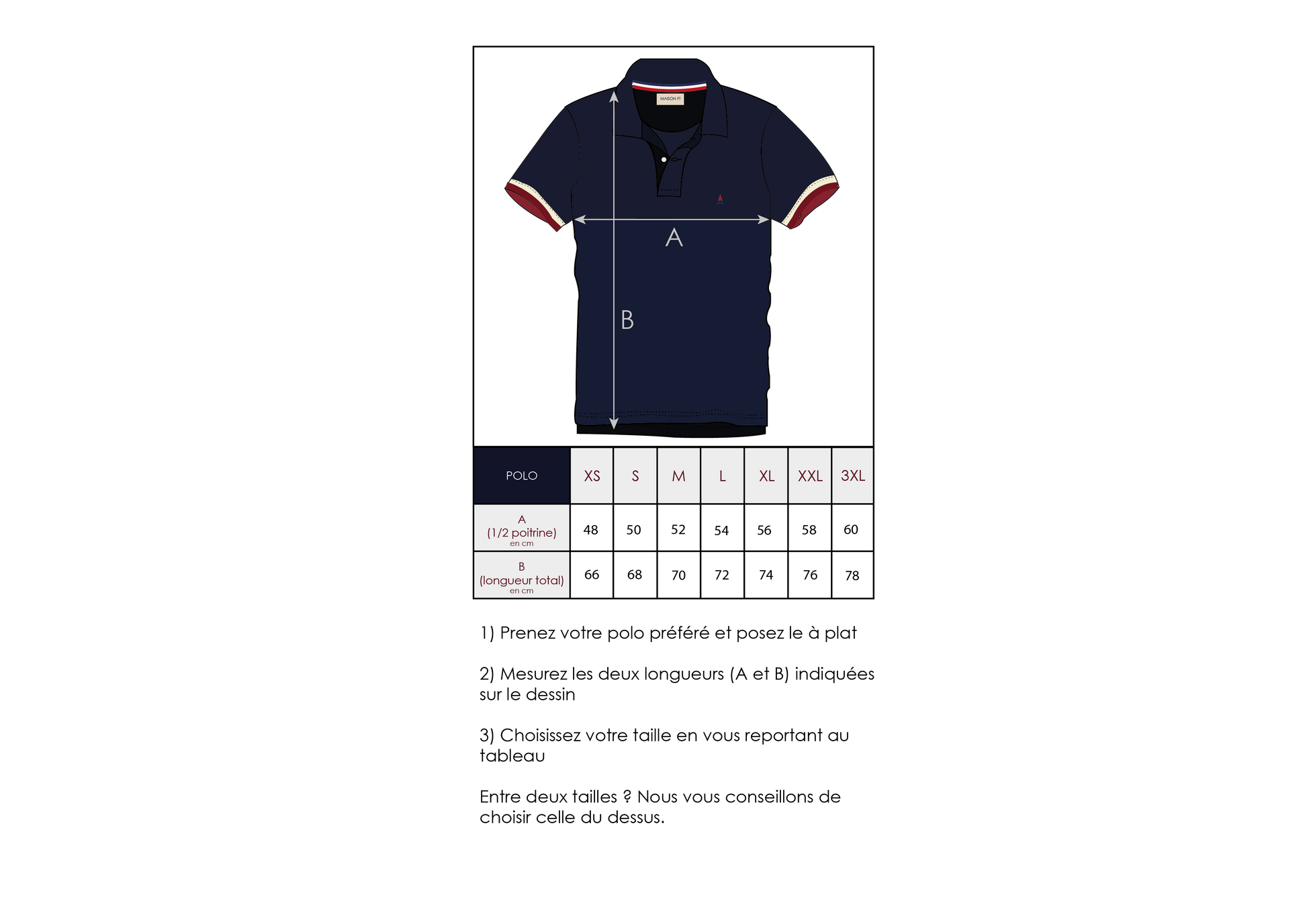 Guide des tailles Maison FT