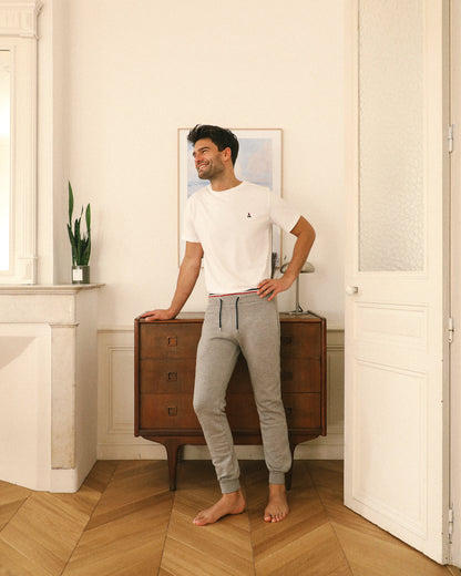 jogging gris homme - coton bio - maison ft