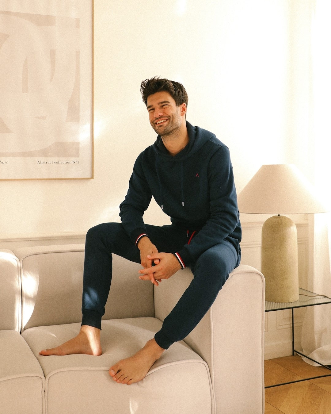 JOGGING ARSENE BLEU | COTON BIO | COUPE AJUSTÉE