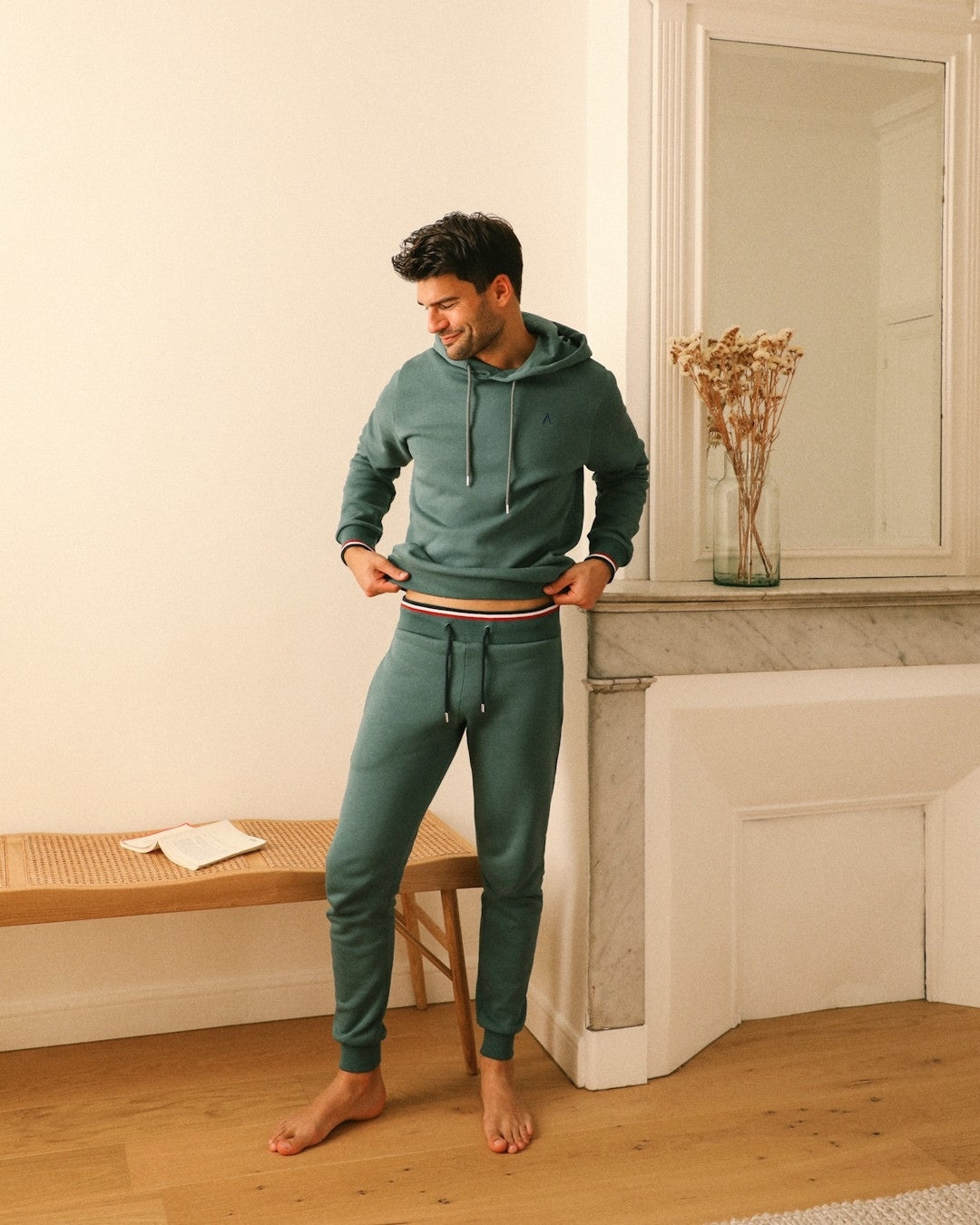 JOGGING ARSENE VERT | COTON BIO | COUPE AJUSTÉE