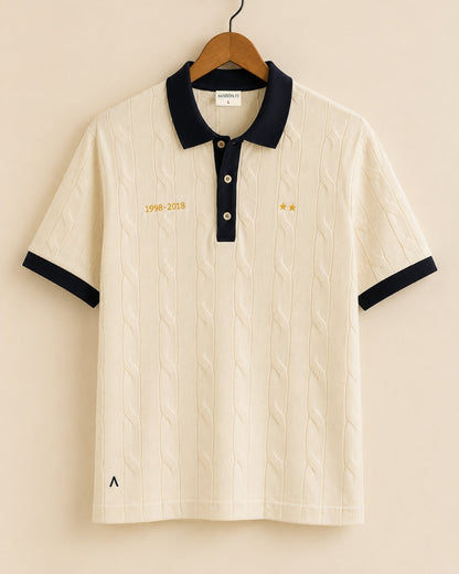 polo homme équipe de france de foot - retro - maison ft - cintre