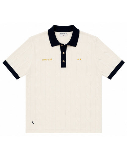 polo homme équipe de france de foot - retro - maison ft - fond blanc