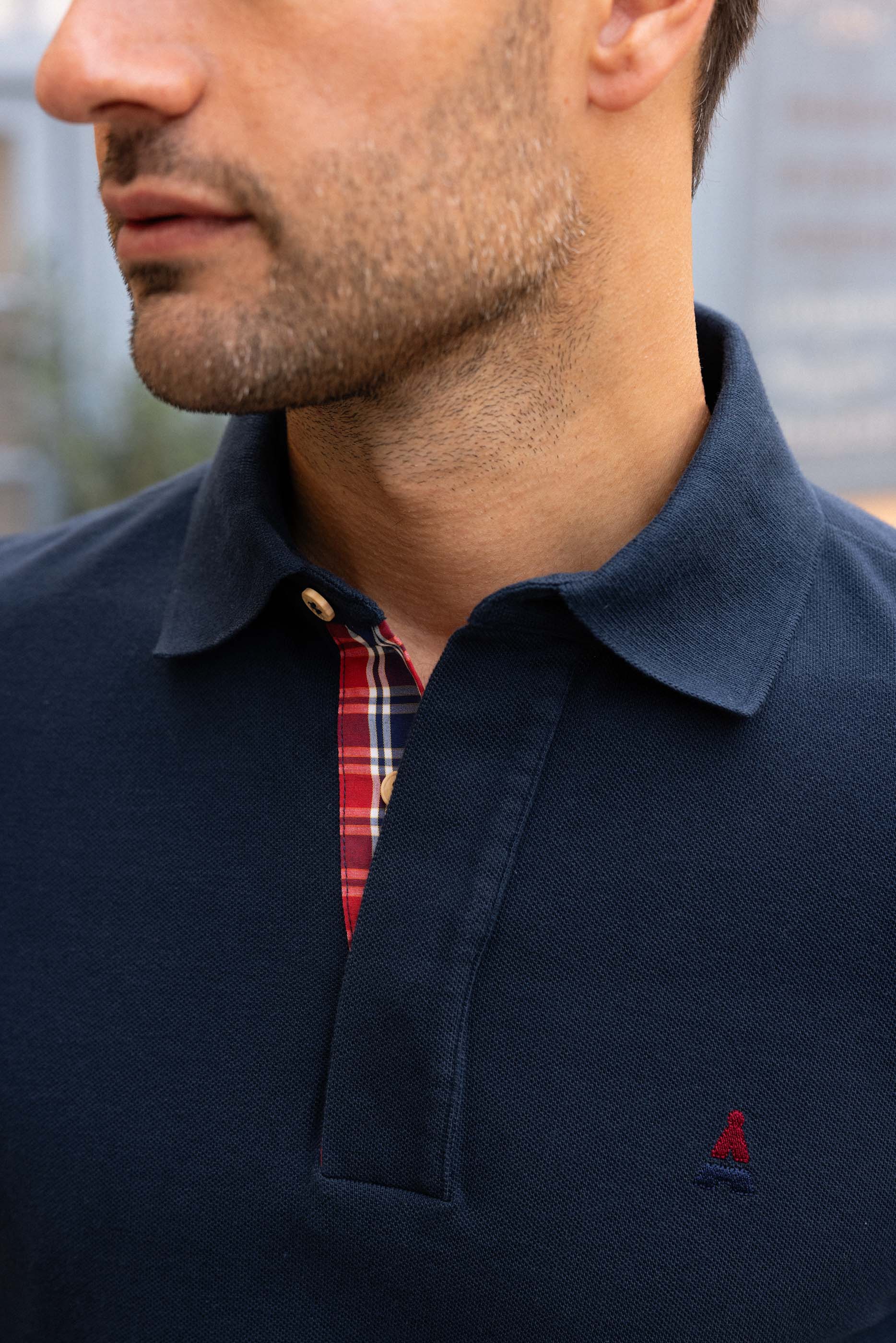 polo_homme_bleu_marine_manche_longue