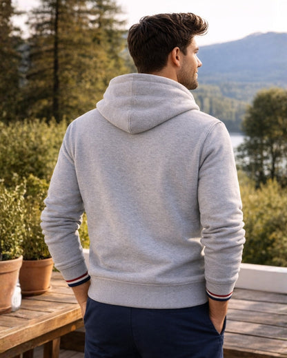 SWEAT À CAPUCHE GRIS | AUGUSTIN | COTON BIO