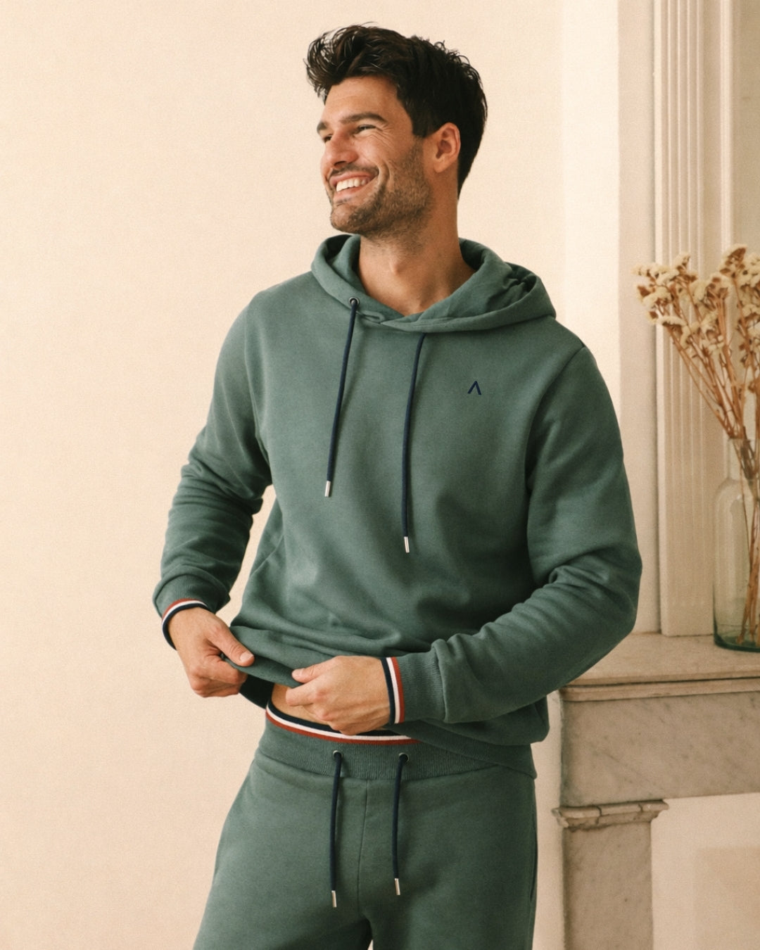 SWEAT À CAPUCHE VERT| AUGUSTIN | COTON BIO