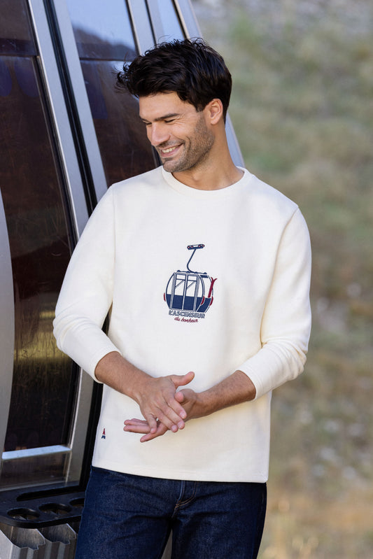 SWEAT TÉLÉCABINE CRÈME | COTON BIO | PRÉCOMMANDE