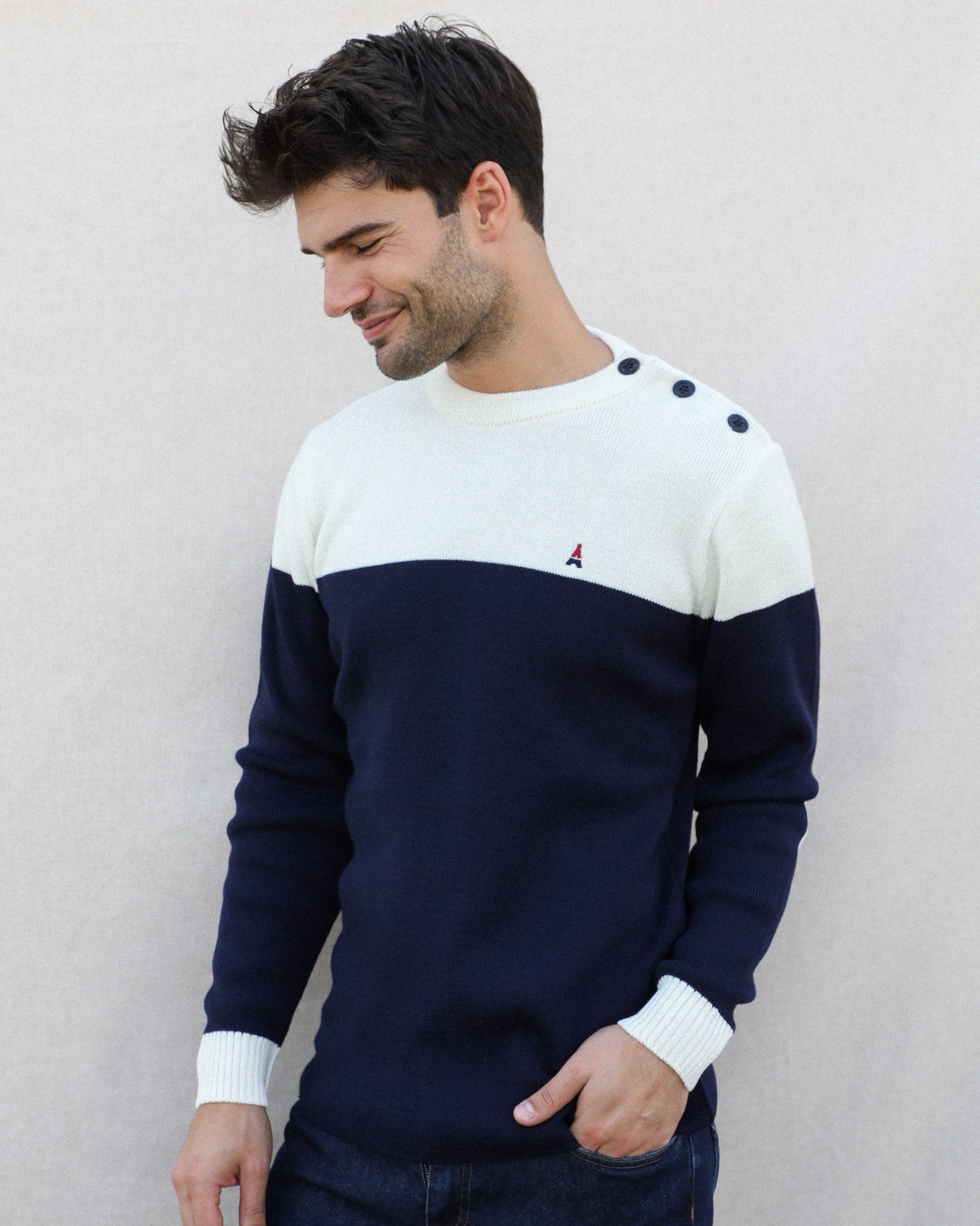 Pull homme Made in France | Martin Bicolore